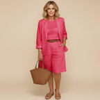 Completo Donna Elegante Estivo – Set 2 Pezzi con Blazer e Shorts