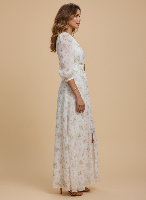 Abito Maxi in Chiffon Floreale da Donna – Eleganza Morbida
