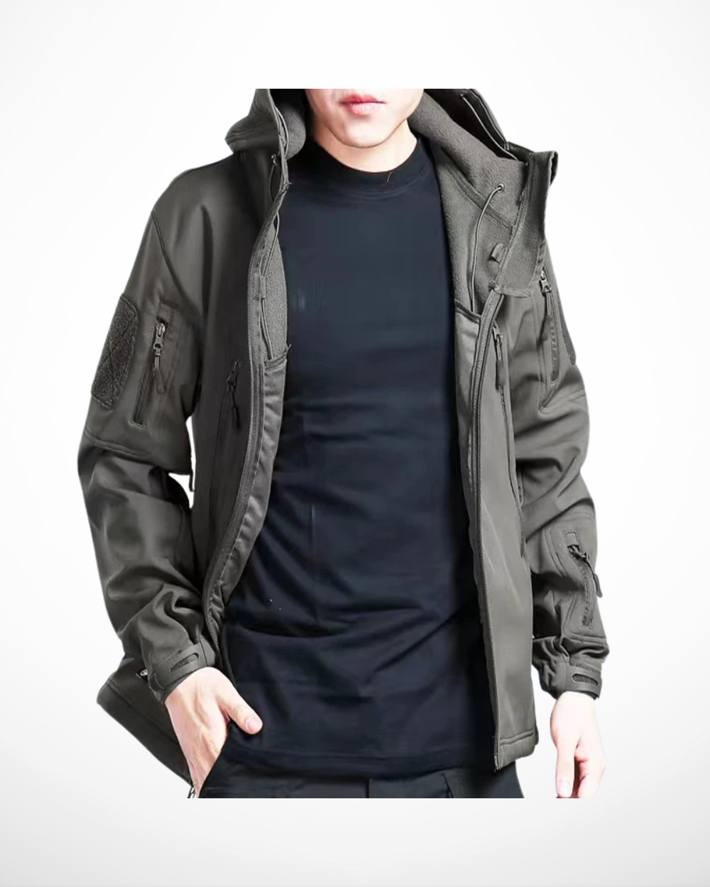 Giacca da uomo in pelle – Impermeabile – Streetwear autunnale