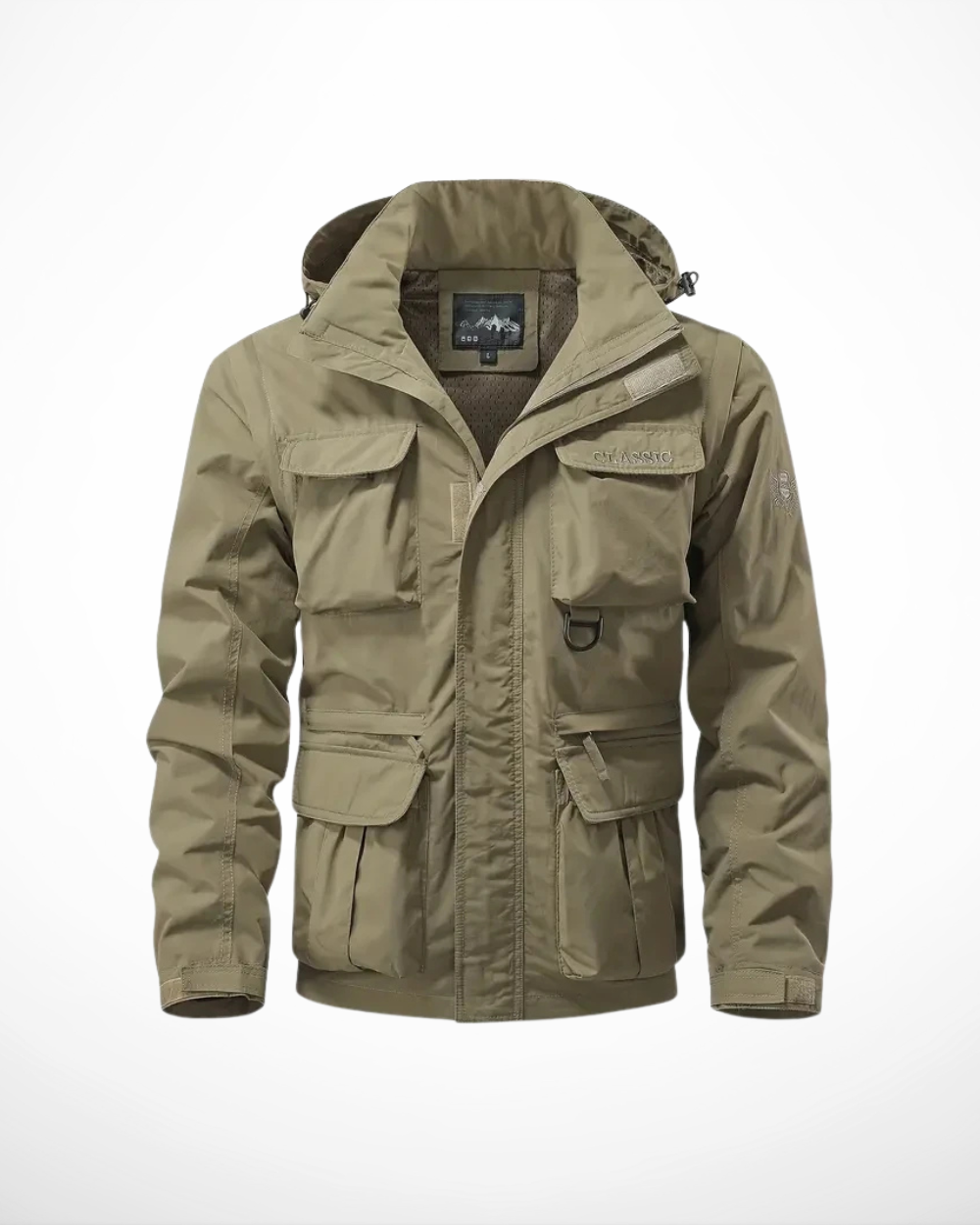 Giacca impermeabile da uomo – Multi-tasche – Cappuccio rimovibile