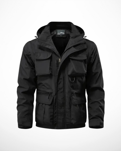 Giacca impermeabile da uomo – Multi-tasche – Cappuccio rimovibile