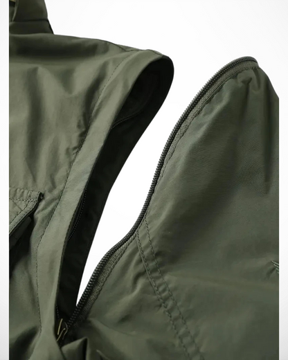 Giacca impermeabile da uomo – Multi-tasche – Cappuccio rimovibile