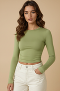 Top Donna Stretch a Maniche Lunghe – Effetto Seconda Pelle
