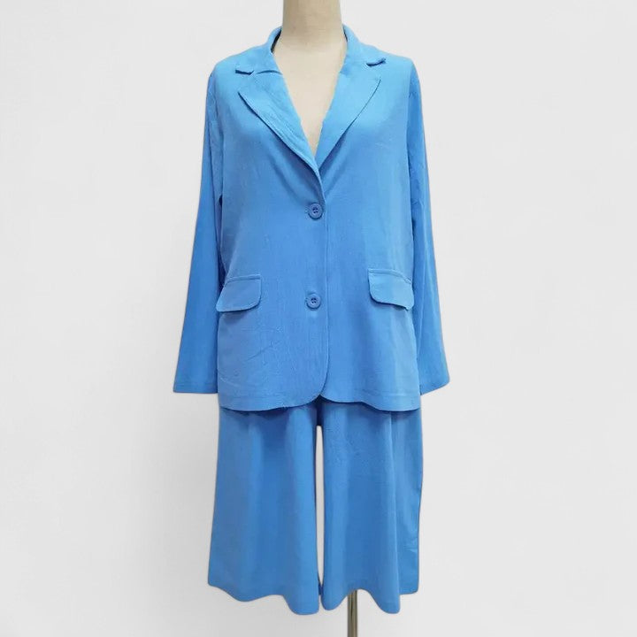 Completo Donna Elegante Estivo – Set 2 Pezzi con Blazer e Shorts