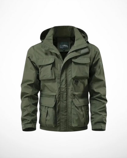 Giacca impermeabile da uomo – Multi-tasche – Cappuccio rimovibile